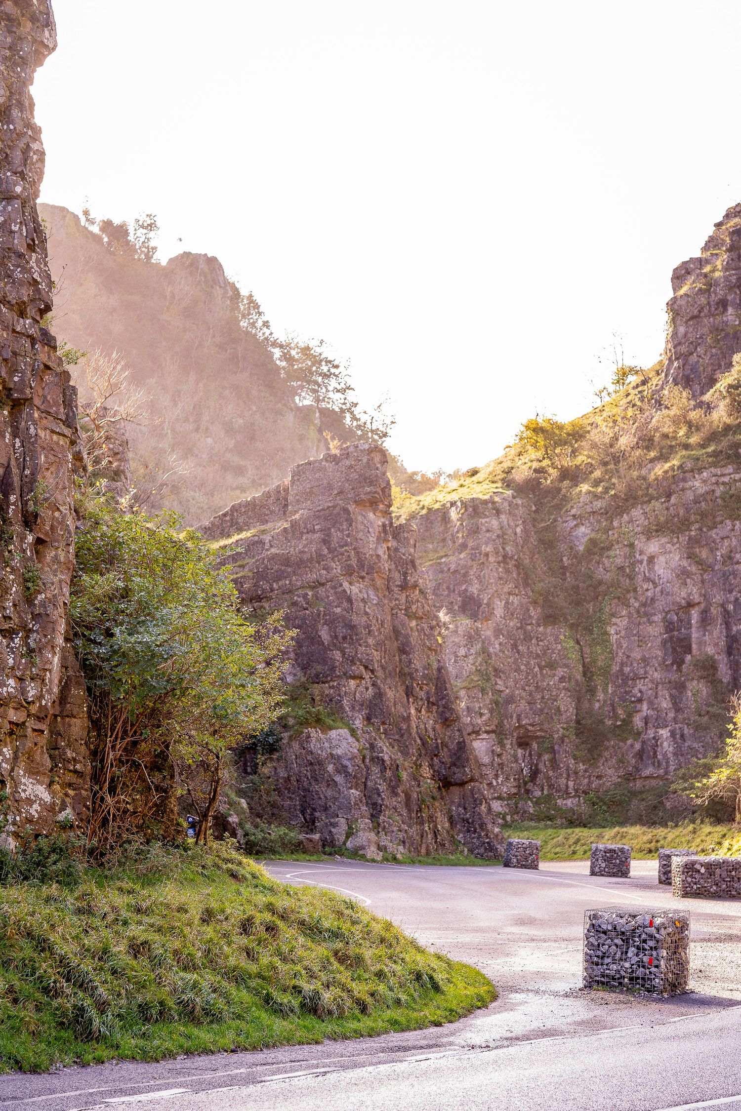 road through Cheddar Gorge