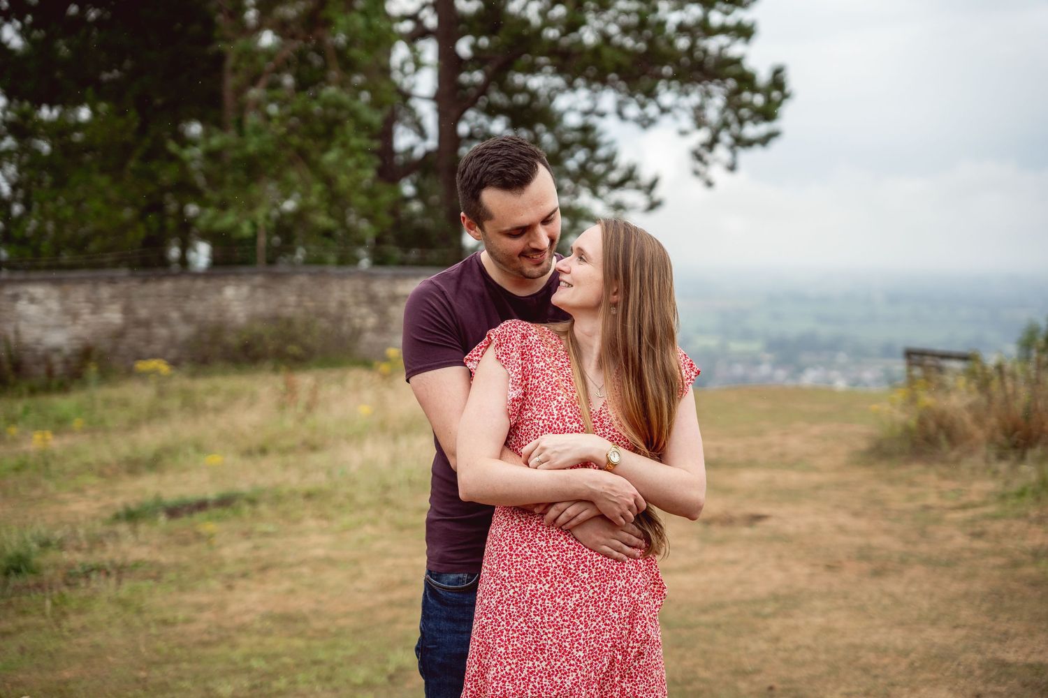 couple embracing and looking at each other