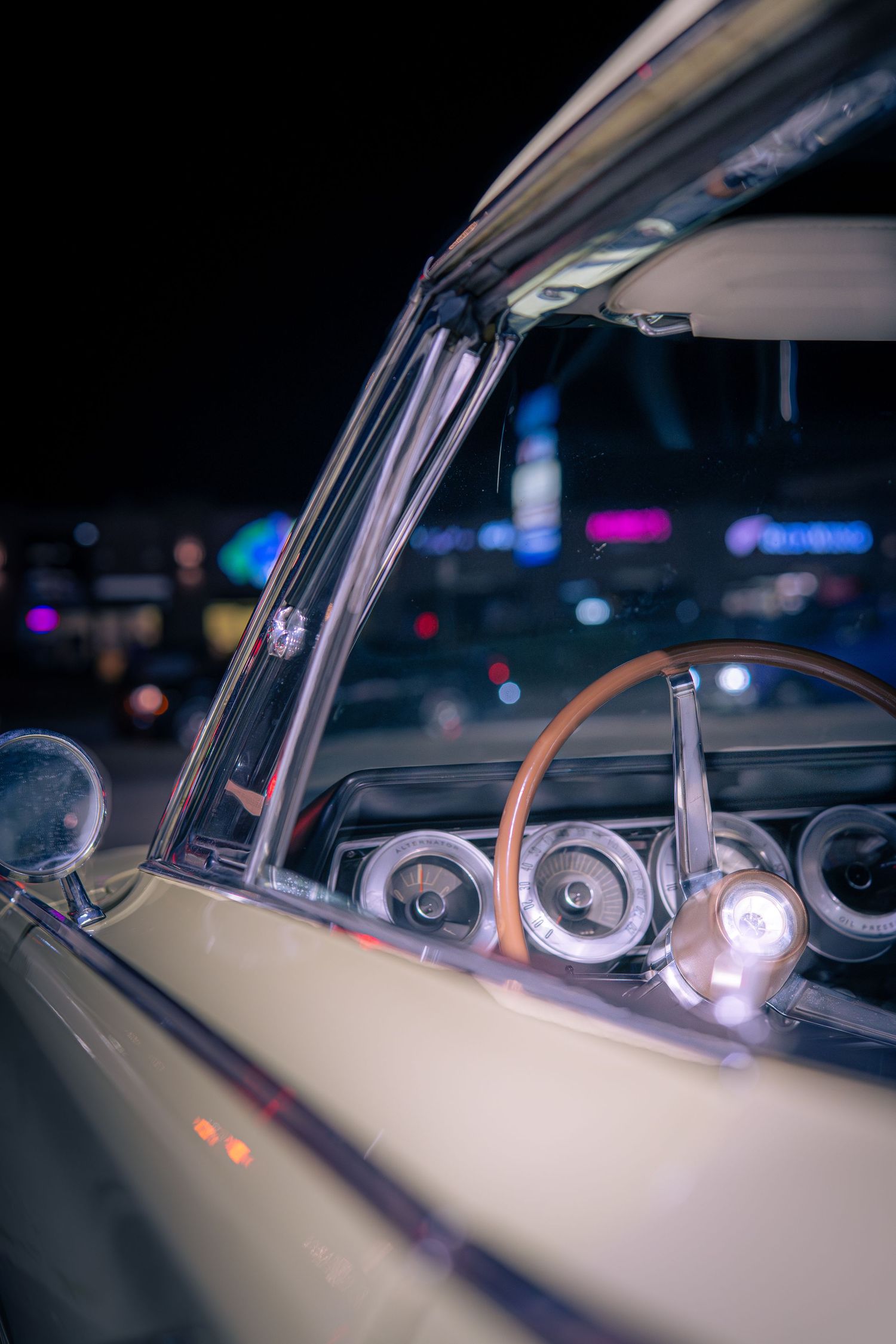 Automotive interior photography showing dashboard and steering wheel detail in Saskatoon Saskatchewan.