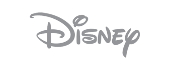 Disney logo in gray, featuring the iconic stylized font with a distinctive D and flowing cursive lettering.