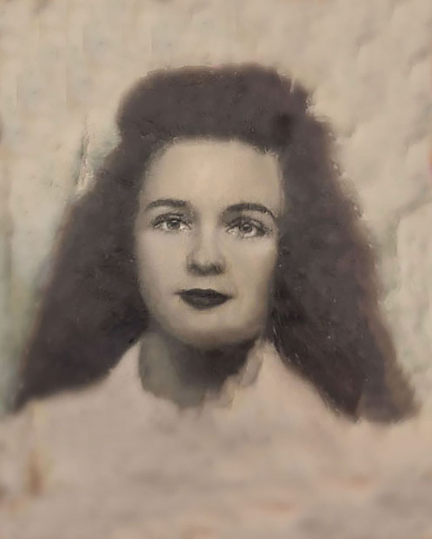 Fine art photo restoration of a 1940s portrait rescued from a badly damaged original photograph Jacksonville Florida