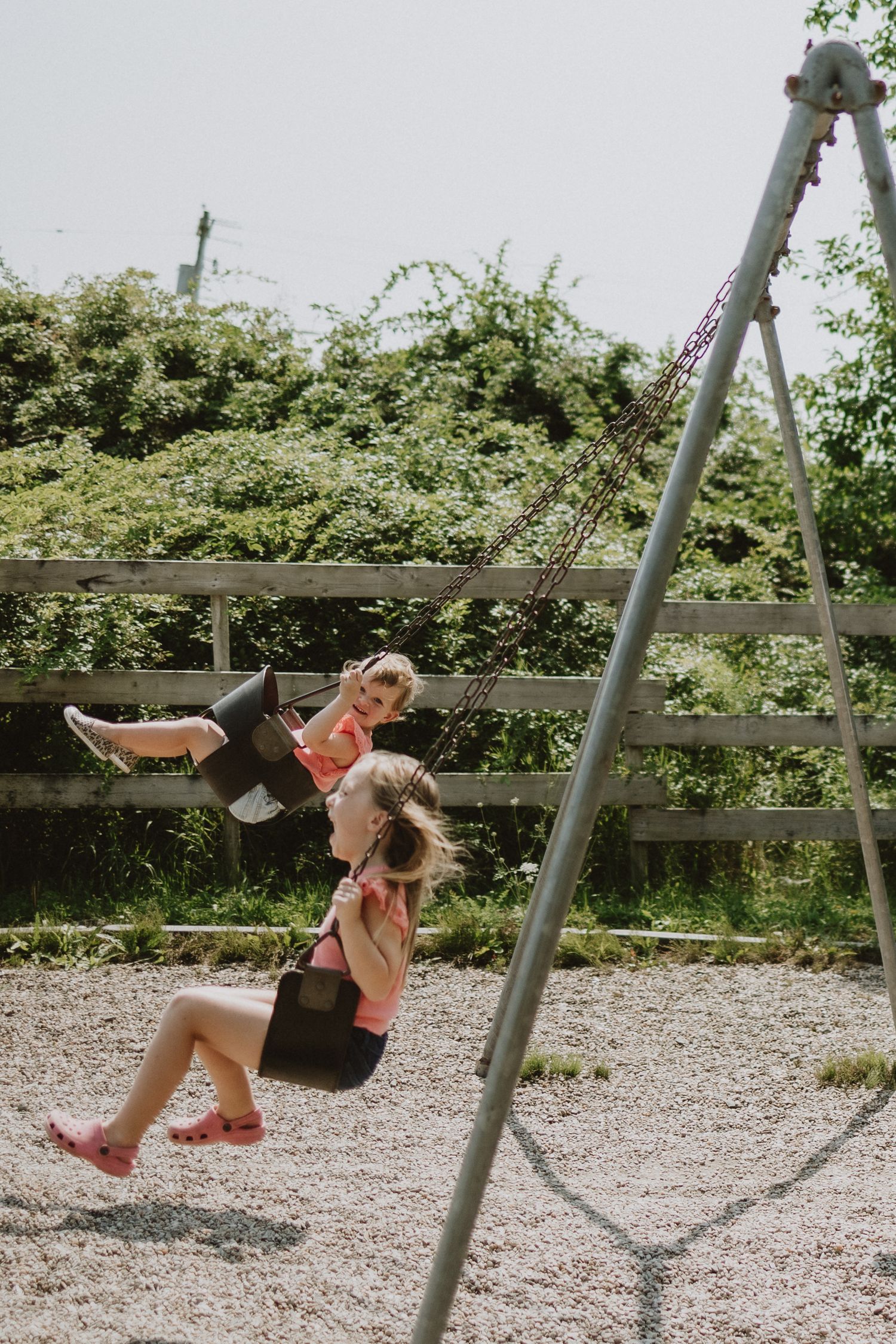 Kids playing at the Falmouth Park near Windsor Nova Scotia
