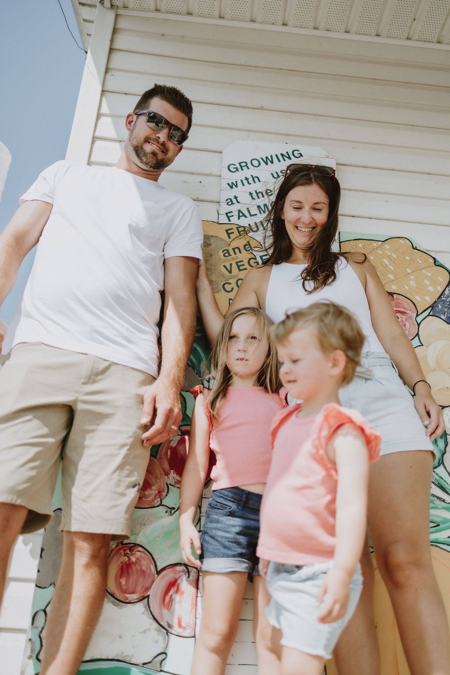 Falmouth farmers market and ice cream shop, family photoshoot
