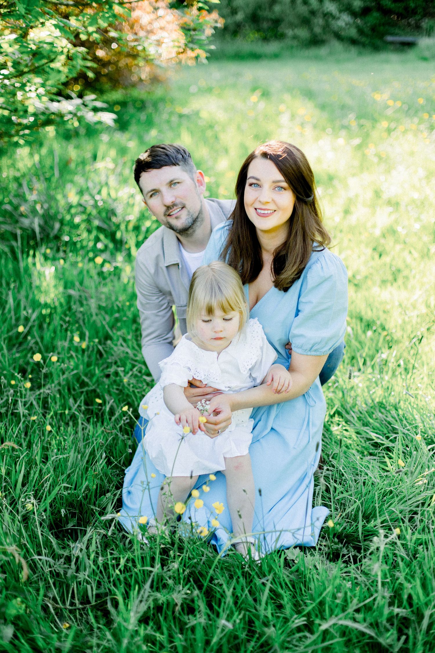 family photoshoot at golden hour in yorkshire