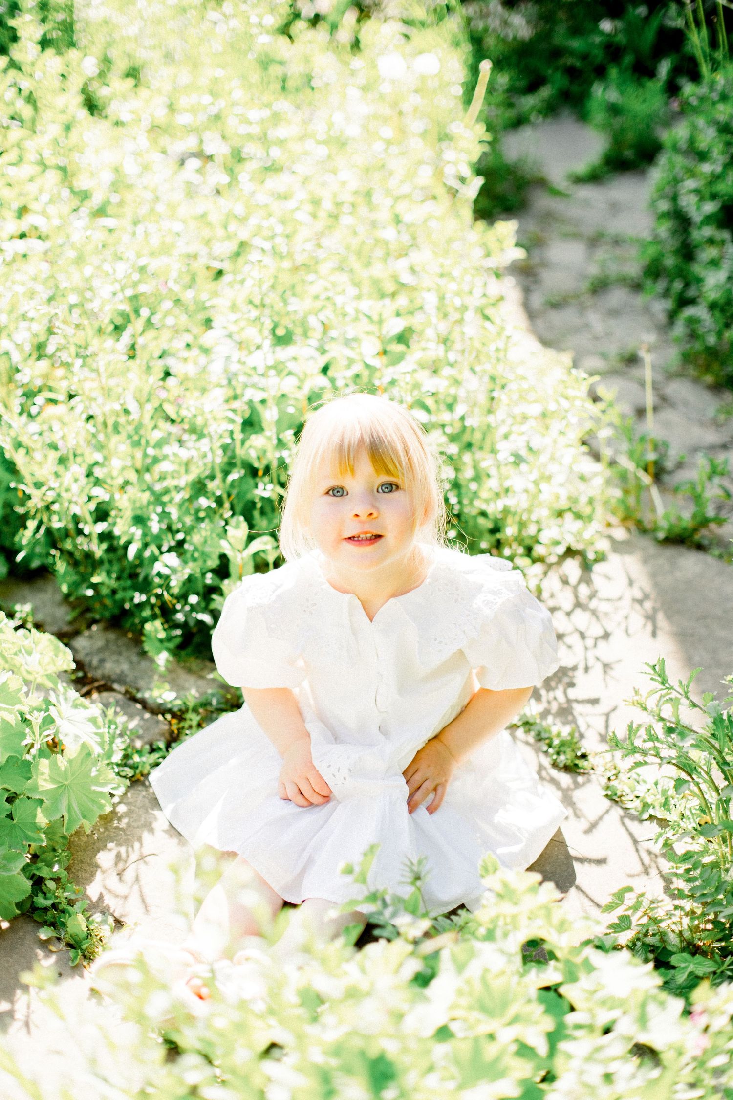 Natural portrait of a toddler playing during a family photoshoot in East Yorkshire
