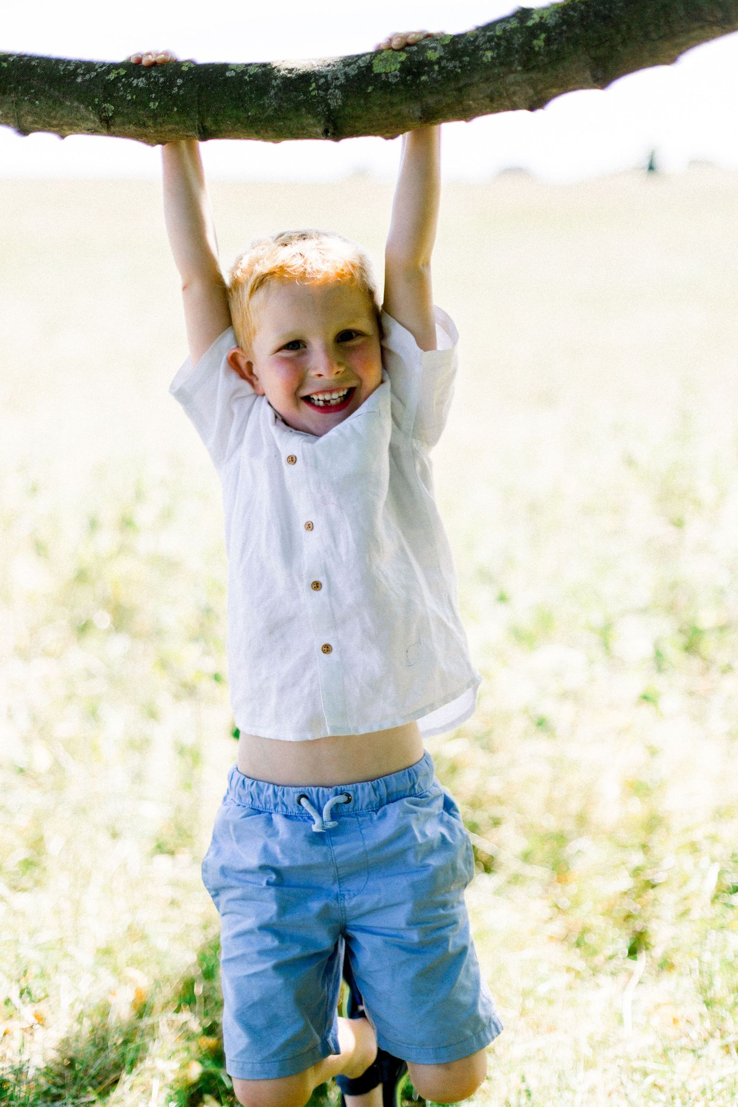 Natural portrait of a toddler playing during a family photoshoot in East Yorkshire