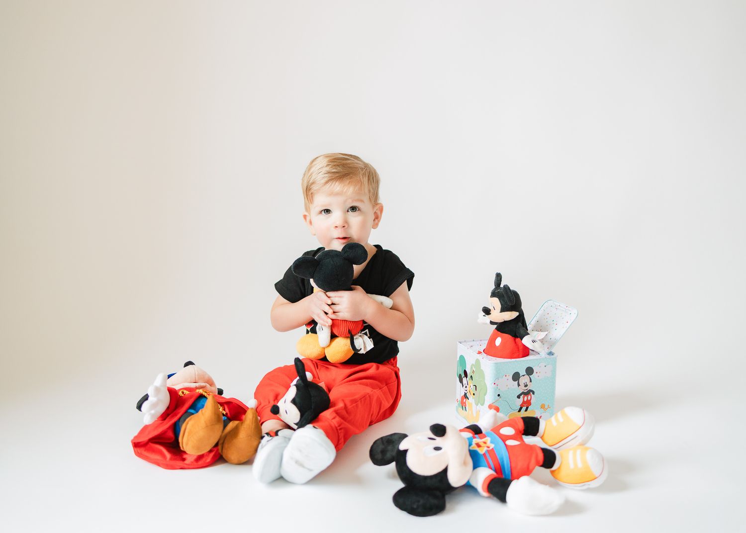 first birthday mickey mouse in studio