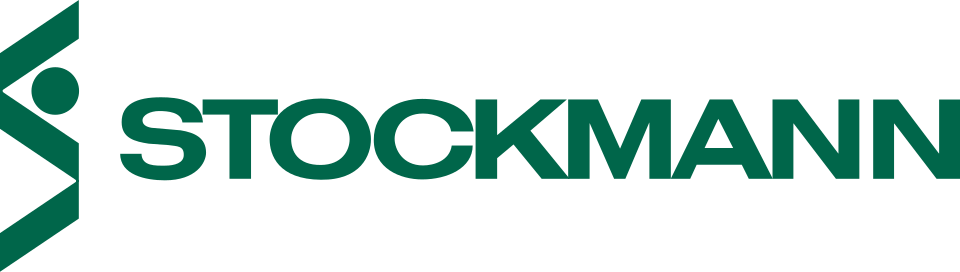 Stockmann logo featuring a green stylized human figure icon alongside bold green sans-serif text on a white background.