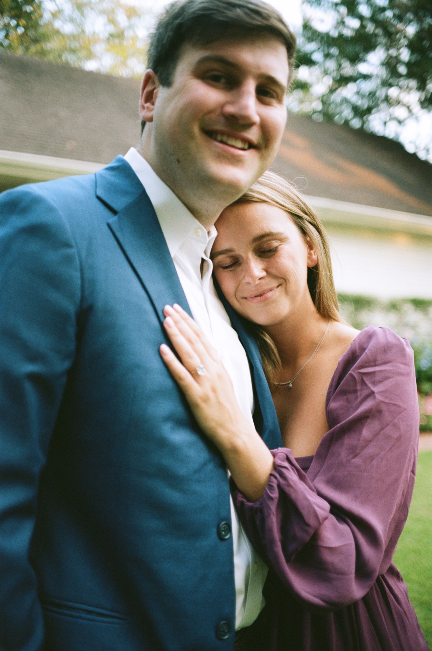 Wing Haven Garden Engagement with Film Photography