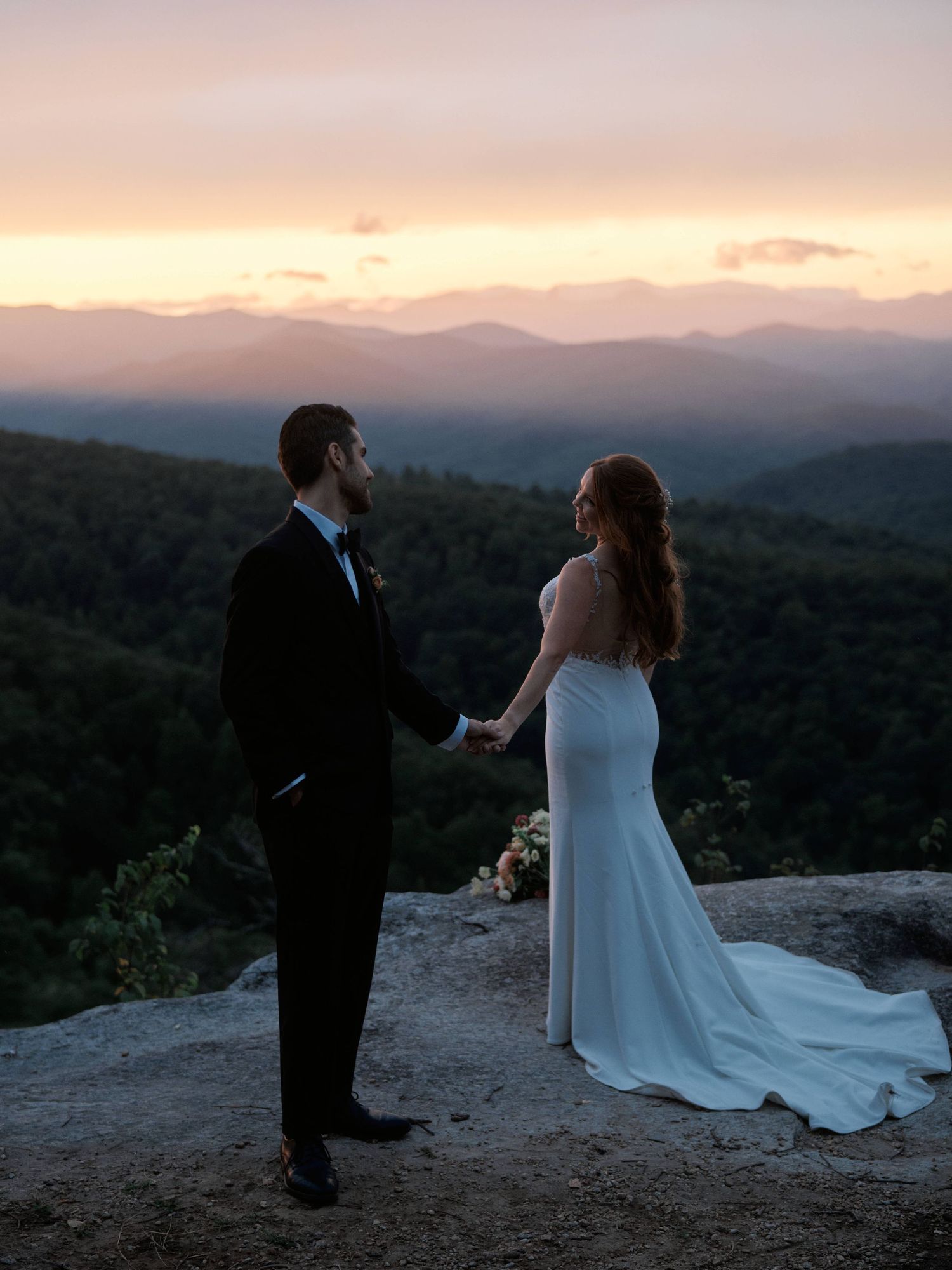 Sunset Elopement in Asheville, NC