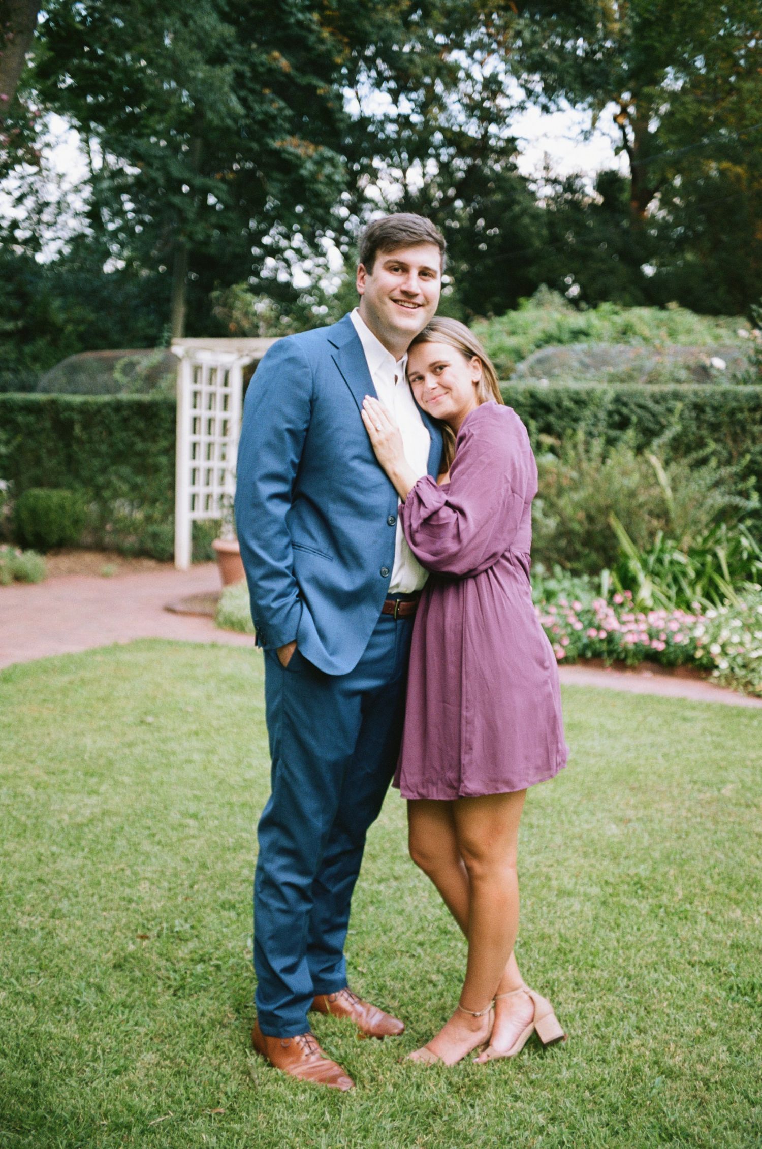Wing Haven Garden Engagement with Film Photography