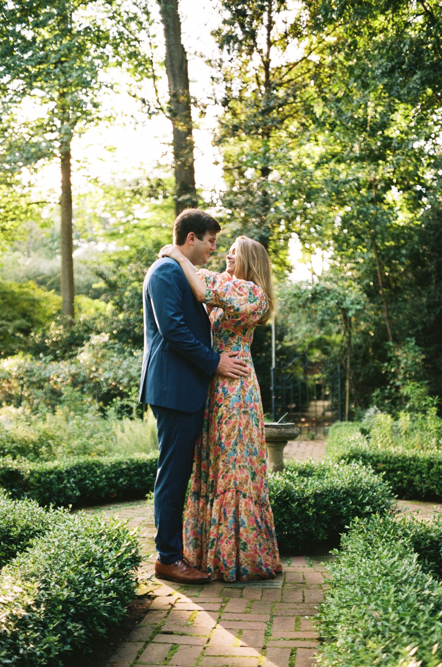 Wing Haven Garden Engagement with Film Photography
