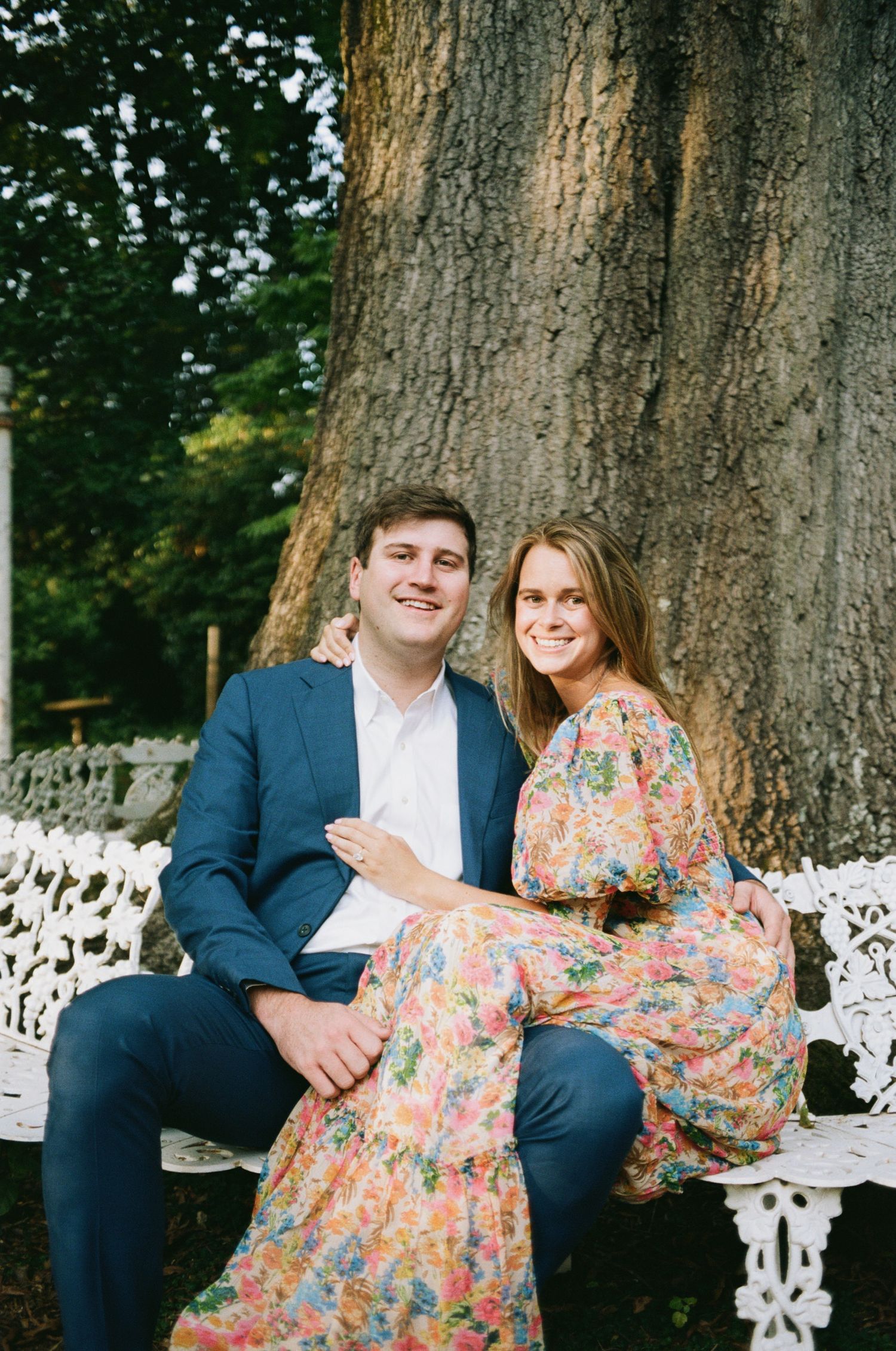 Wing Haven Garden Engagement with Film Photography