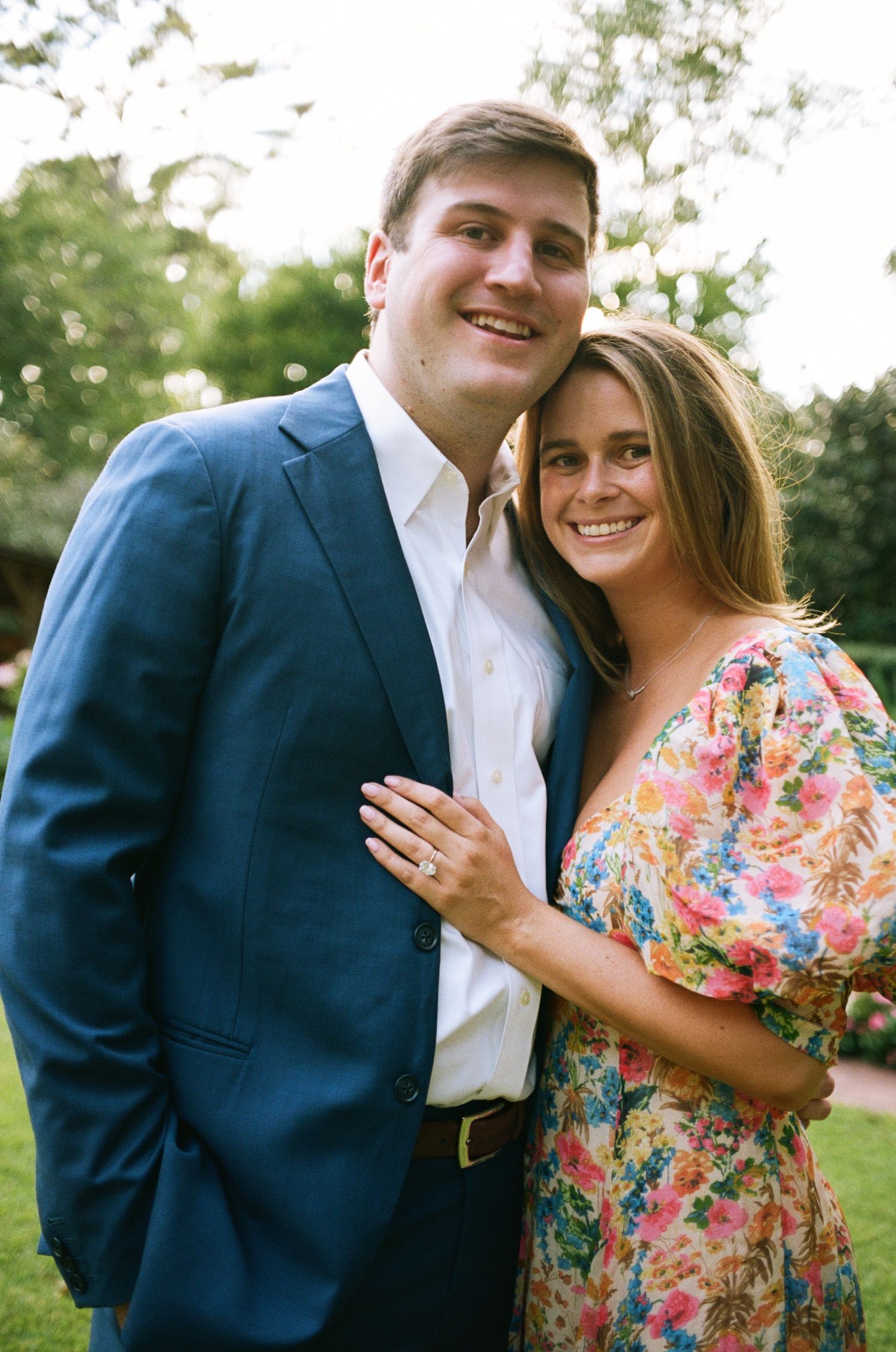 Wing Haven Garden Engagement with Film Photography