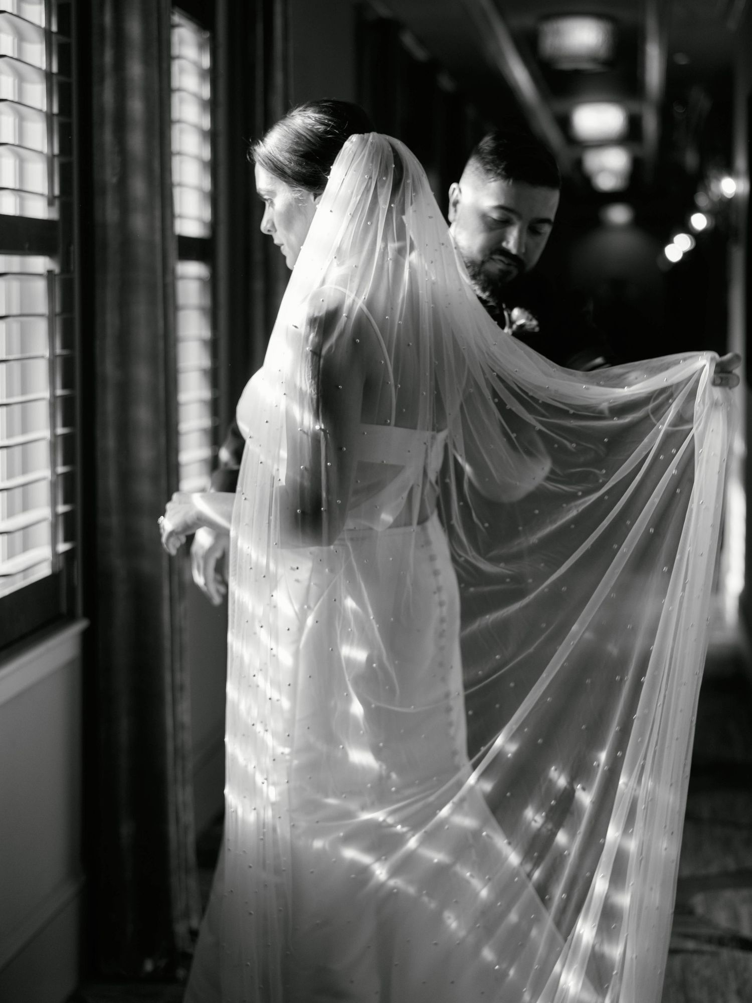 Grand Bohemian Asheville, NC Wedding Photography Black and white