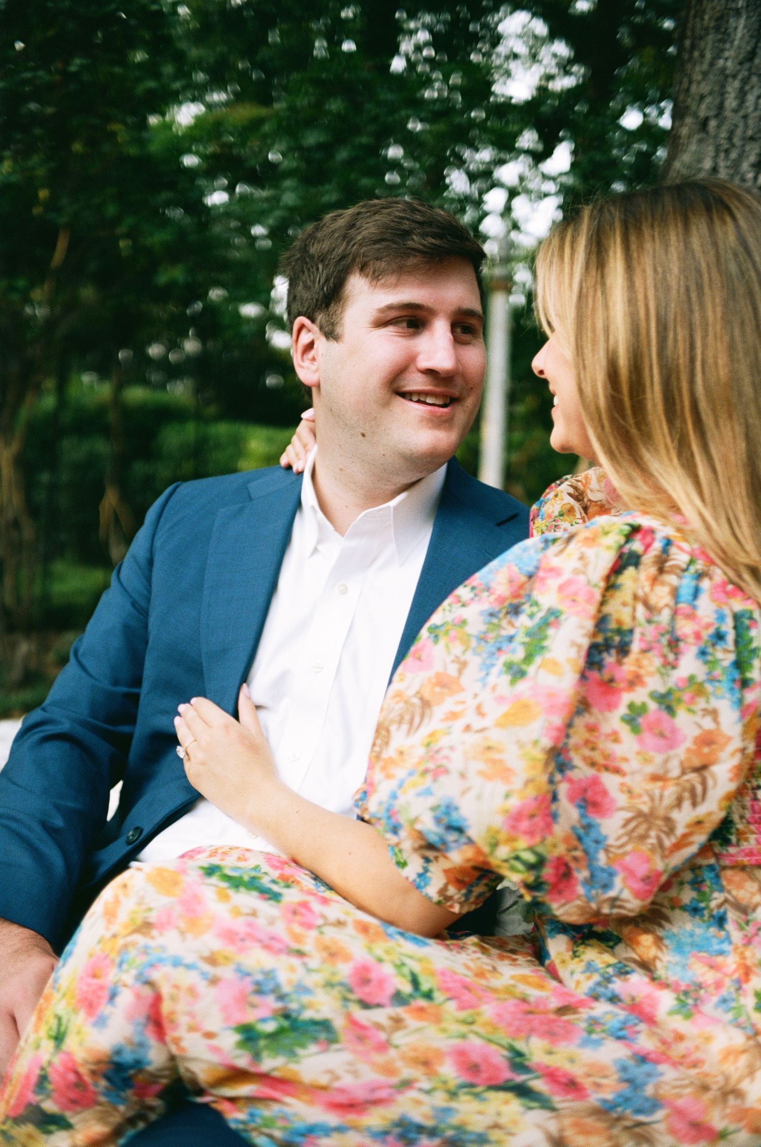 Wing Haven Garden Engagement with Film Photography