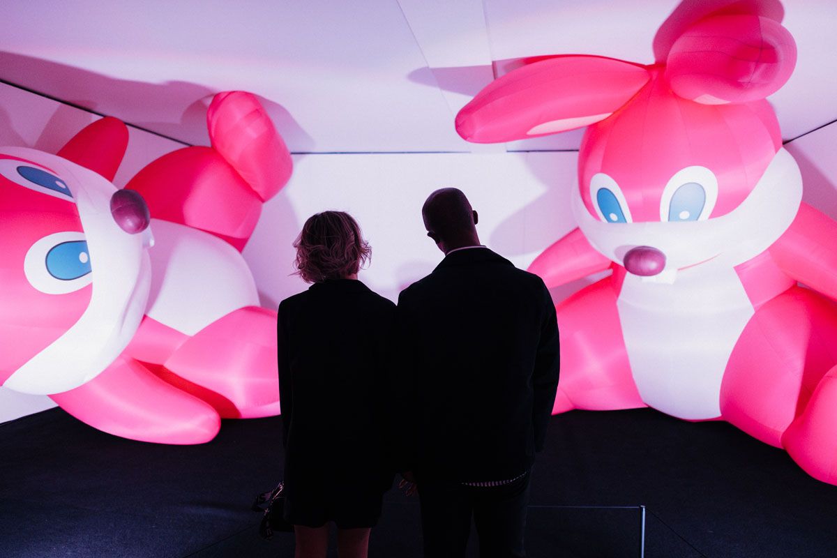 Chicago balloon museum bunny room engagement photographer
