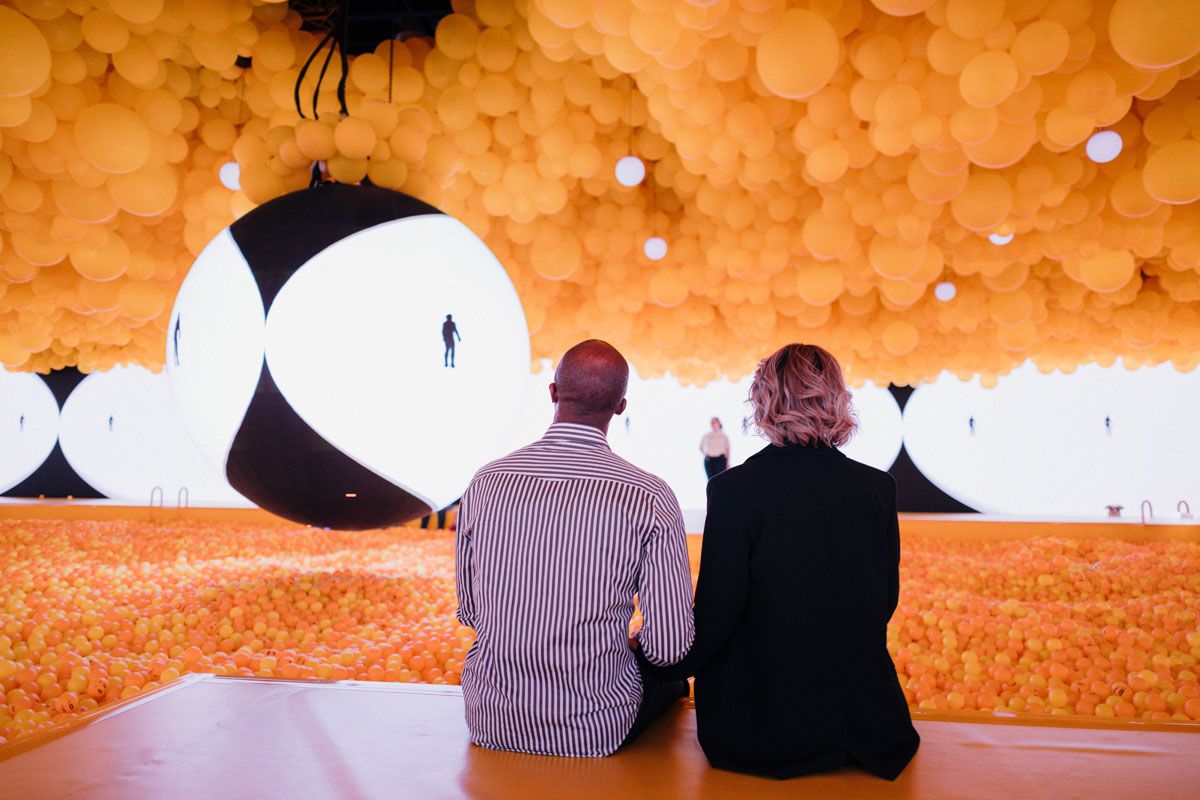Chicago balloon museum Balloon Pool Room engagement photographer atlas vow weddings