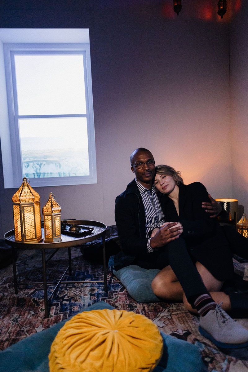 Chicago balloon museum Turkish room engagement photographer