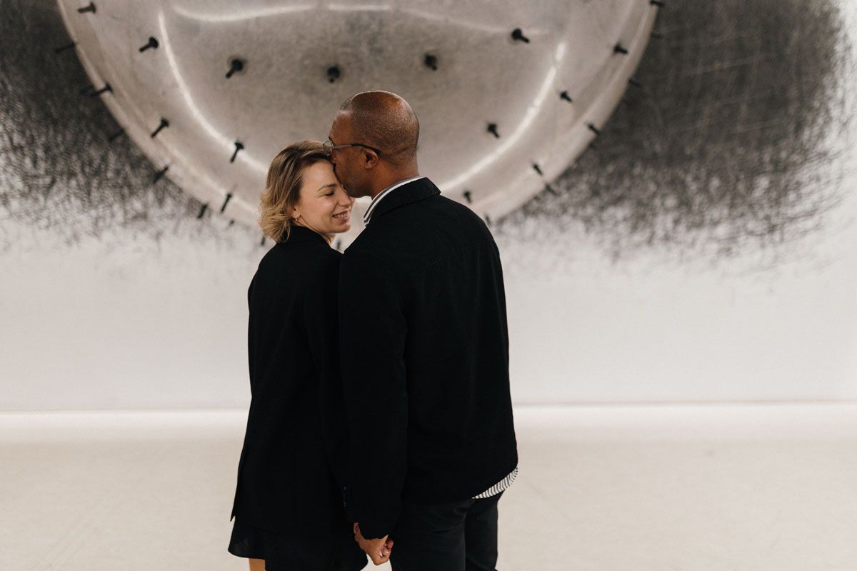 Chicago balloon museum engagement photographer atlas vow weddings