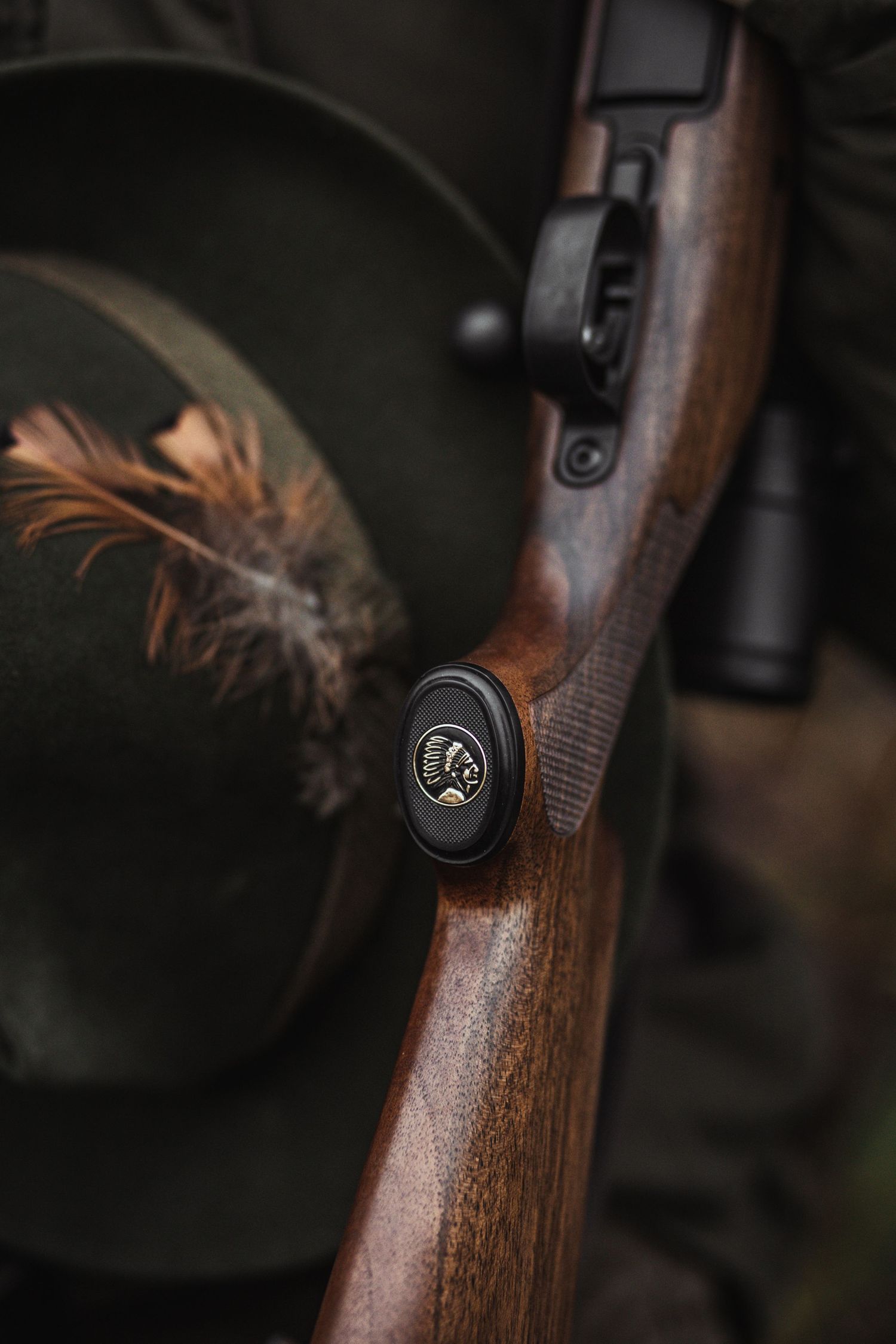 detail poľovníckej výbavy v prírode