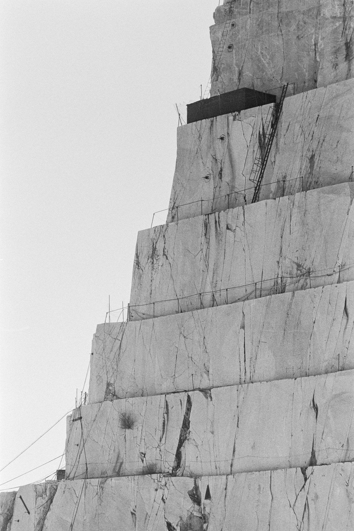 Marmorterrassen in den Marmor Steinbrüchen von Carrara, Italien