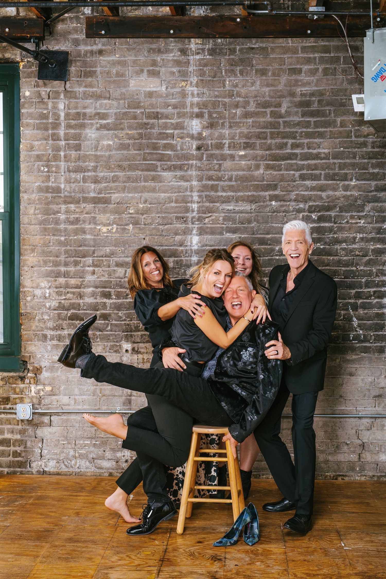 candid branding photo with group