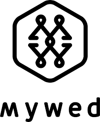 A black and white wedding photos logo design with elegant typography and minimal spacing.