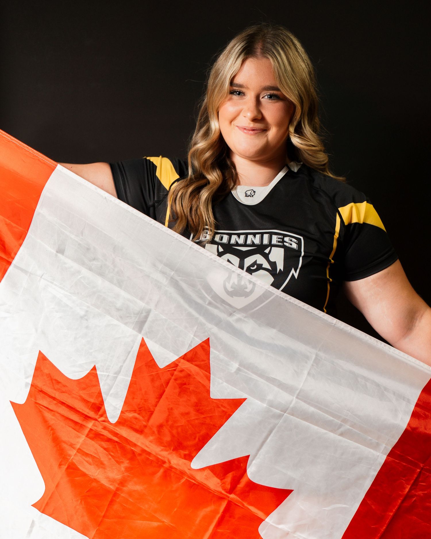 Bonnie's Women's Rugby international athlete, Lexi Thompson, at media day.