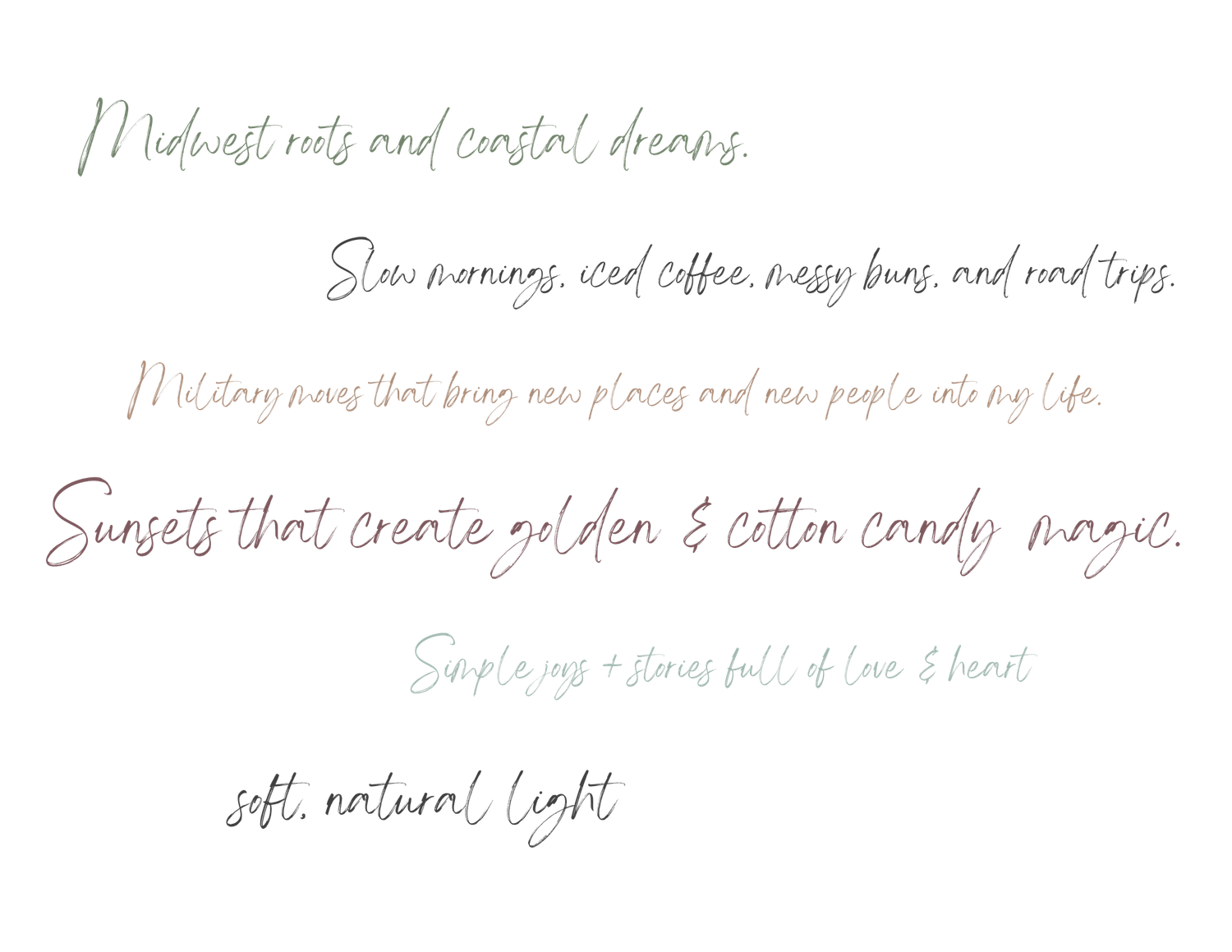 Handwritten text in cursive style appears on a light background.