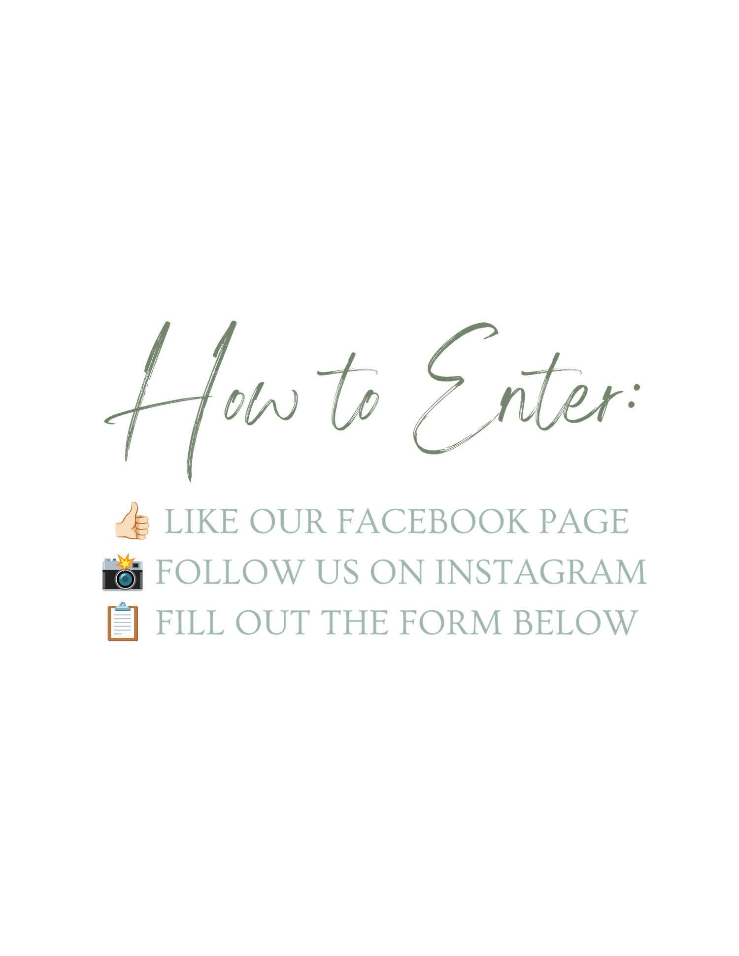 How to enter a giveaway: like Facebook page, follow on Instagram, and fill out the form below.