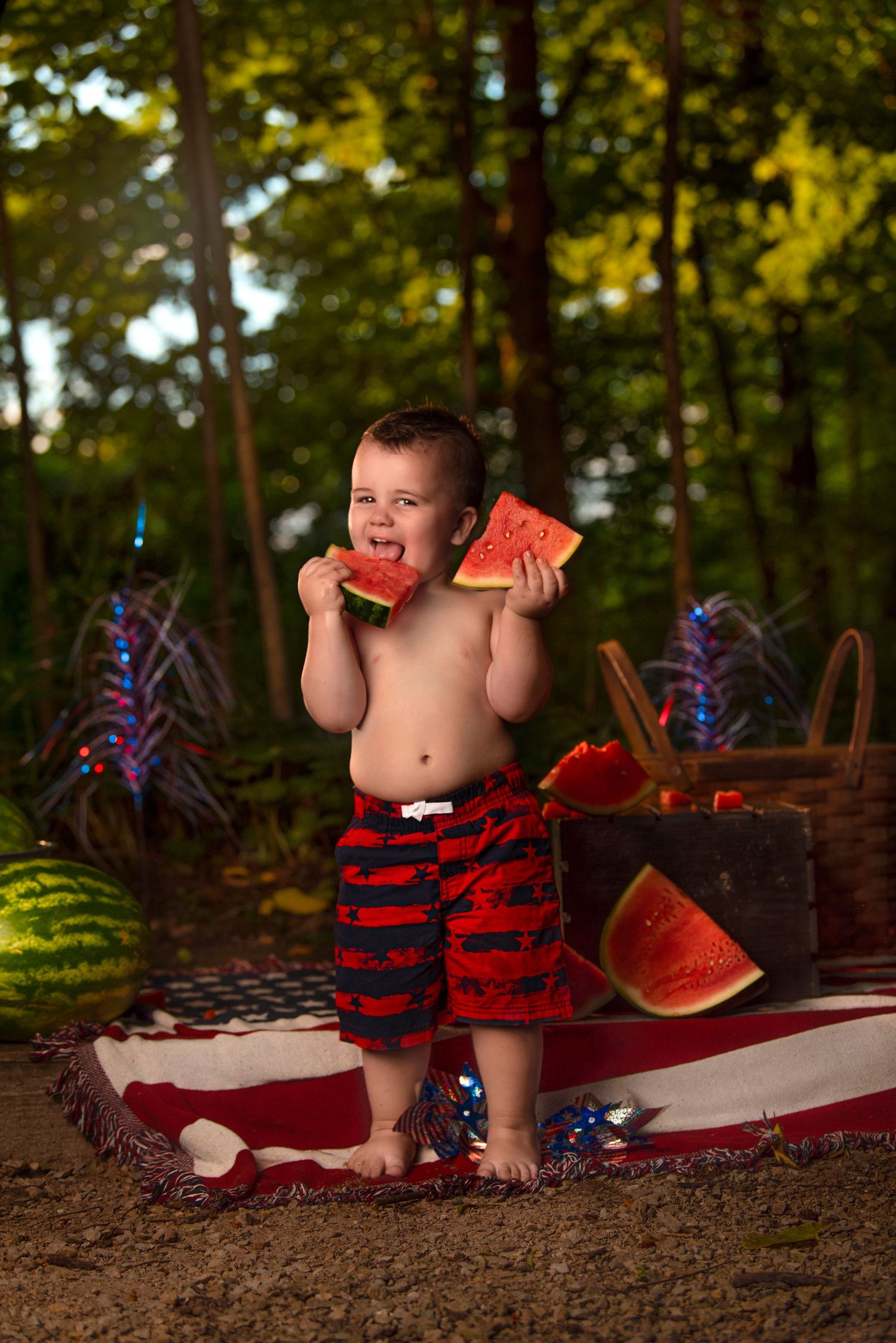 toddler 4th of july watermelon