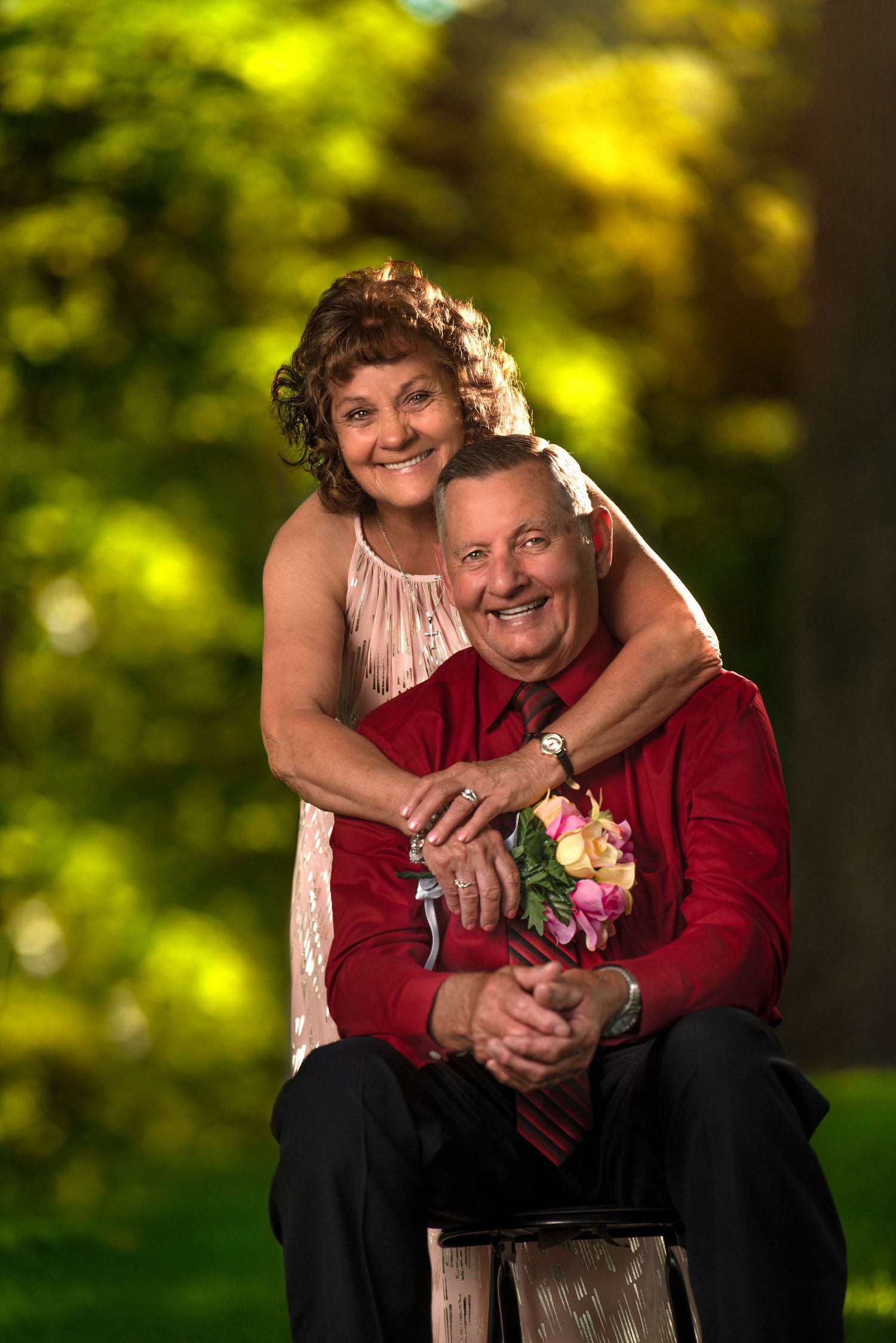 older wedding couple