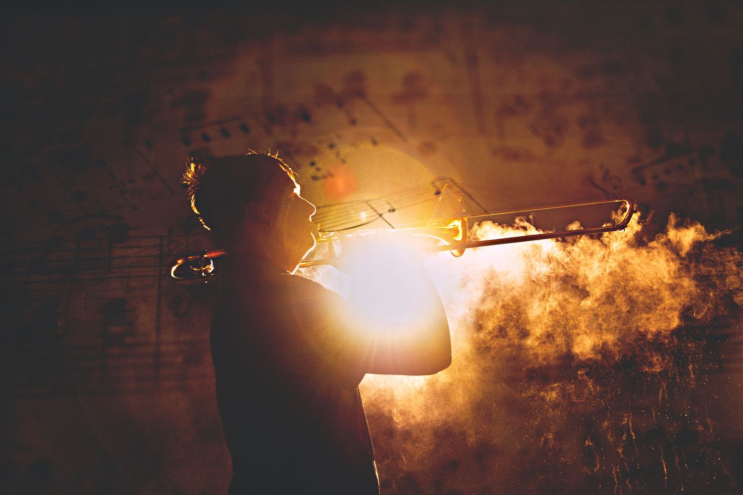senior photo with music