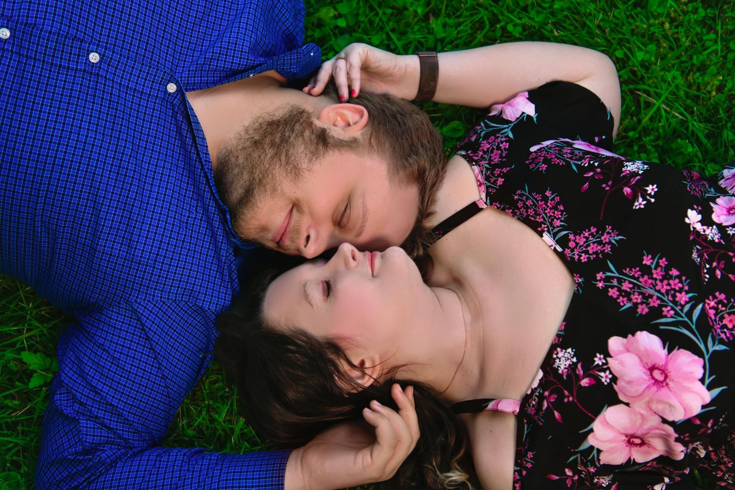couple laying next to each other in love