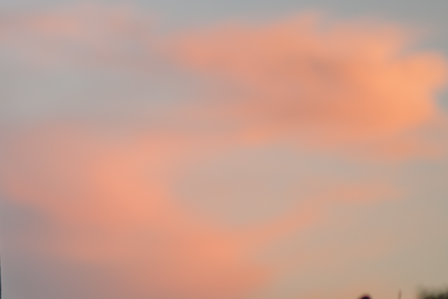 Sunshine Coast sunset sky: a soft, abstract blur of orange and pink clouds captured during a premium lifestyle property shoot