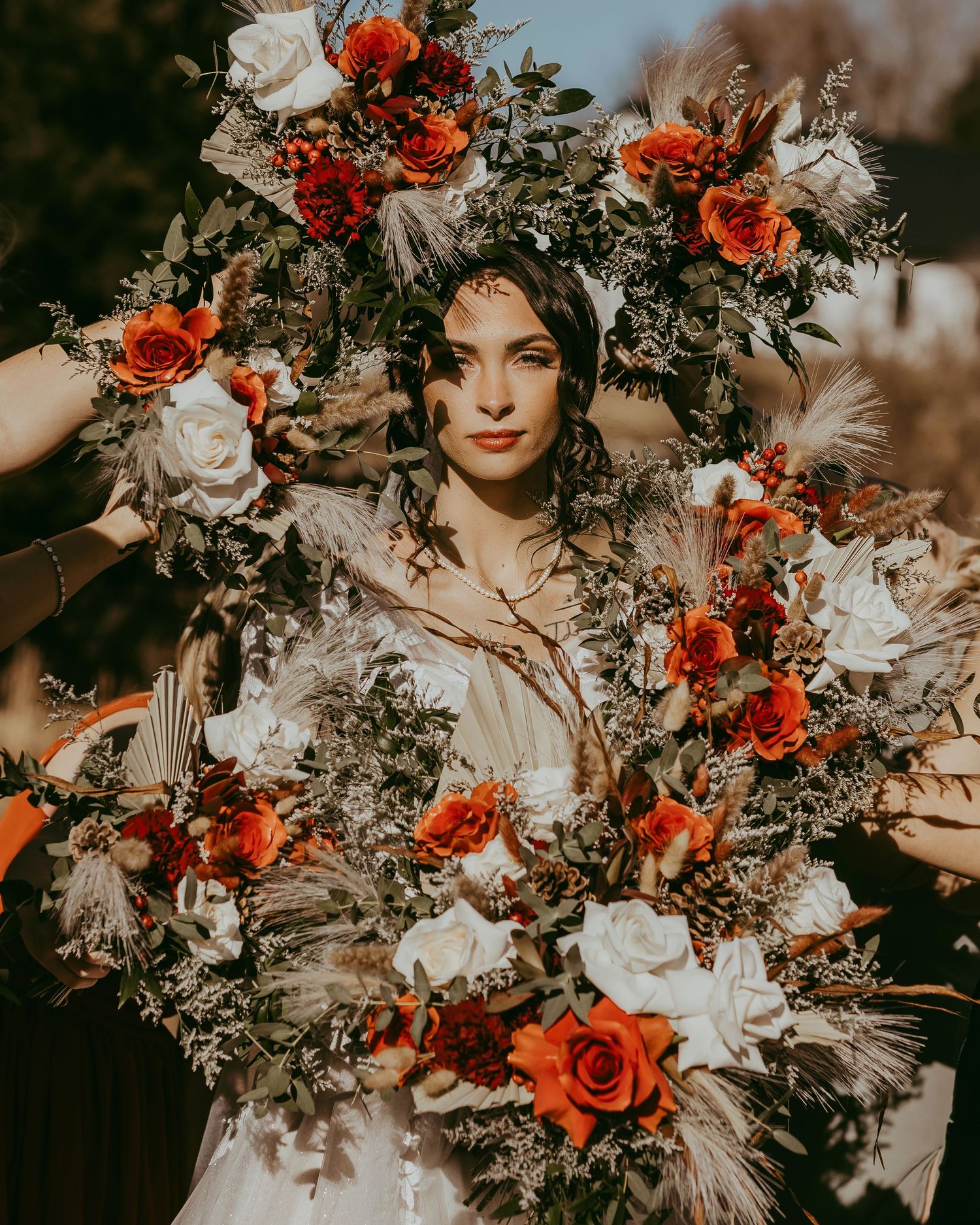 Majestic Memories bride with bouquets New Hope, KY