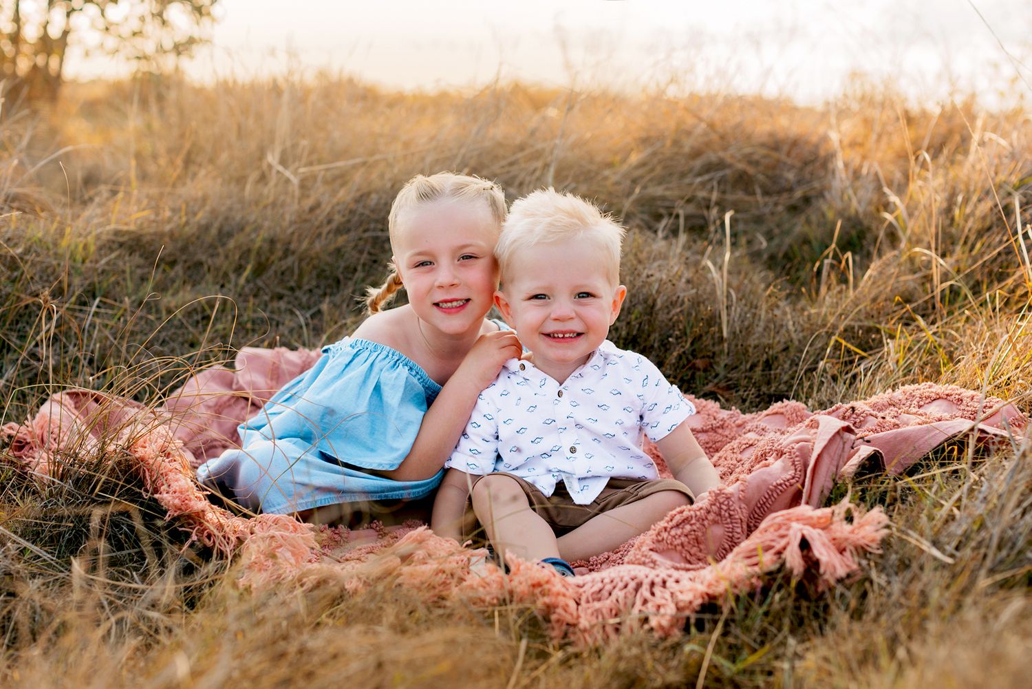 Brother and sister portrait by Redlands family photographer, JOT studio.