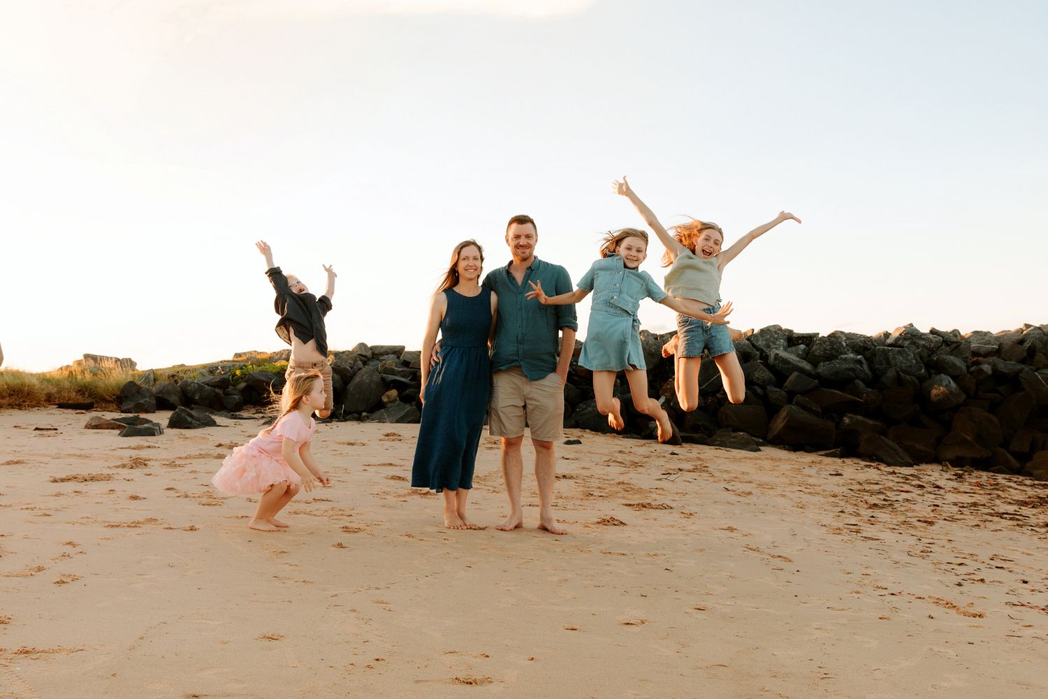 Playful and fun family photography at Brisbane's bayside suburb of Raby Bay.