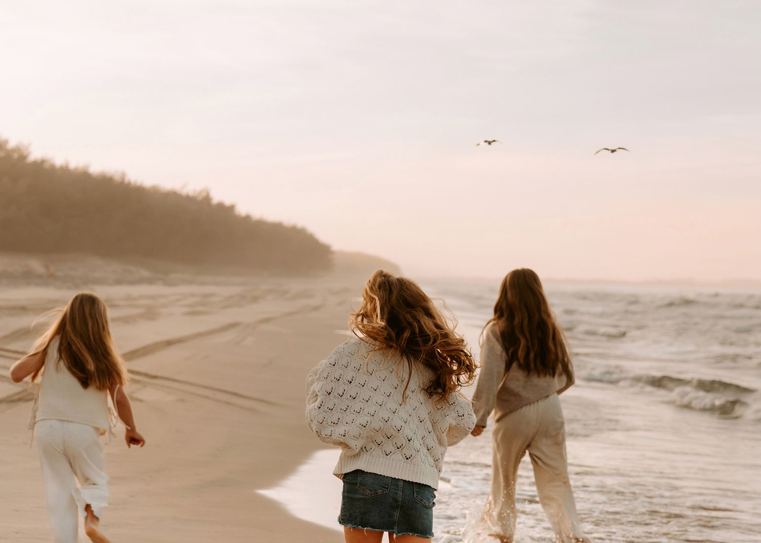 Family photography on Stradbroke Island at at sunset.