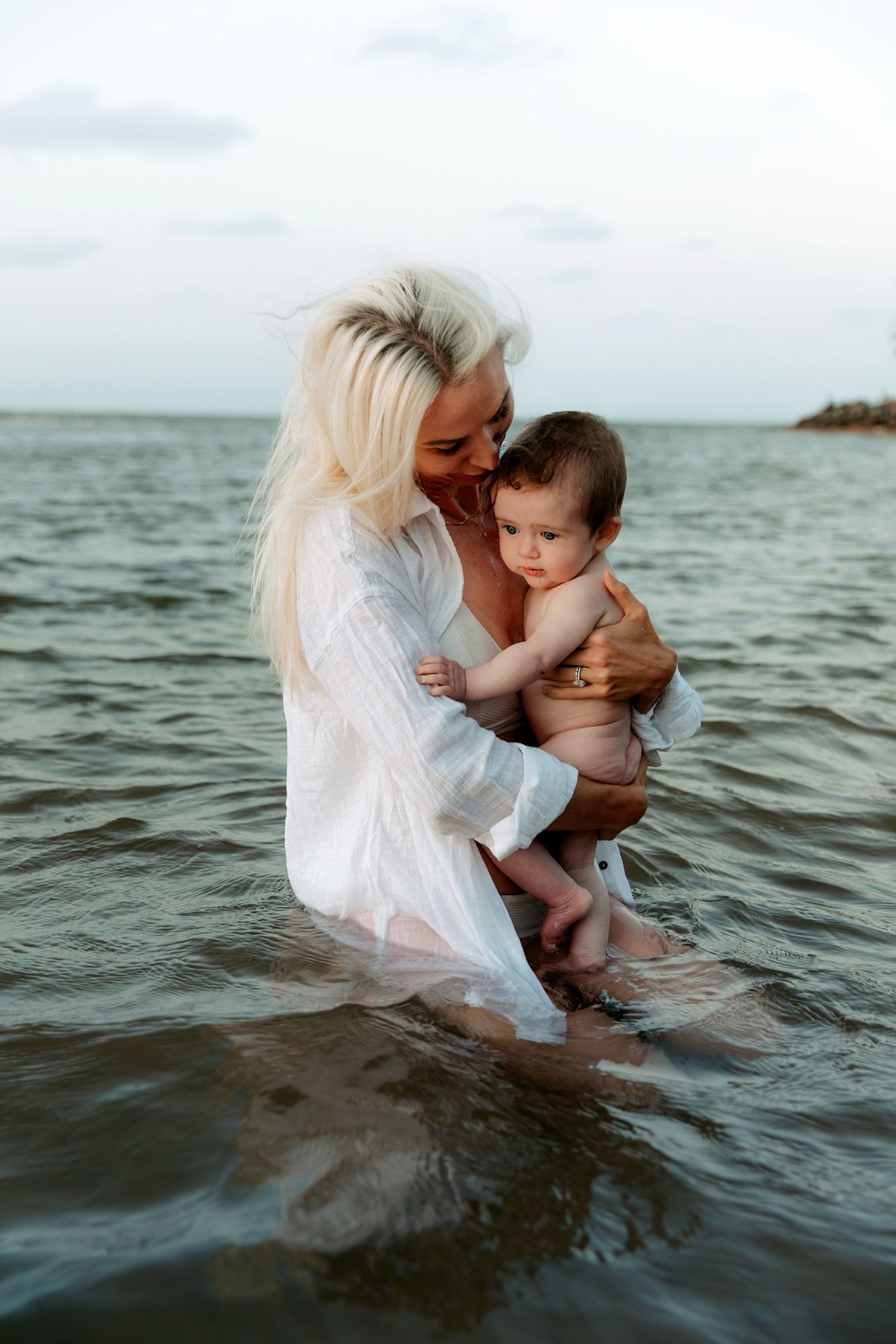 Mother and baby photoshoot at Wellington Point beach. Redlands photographer.