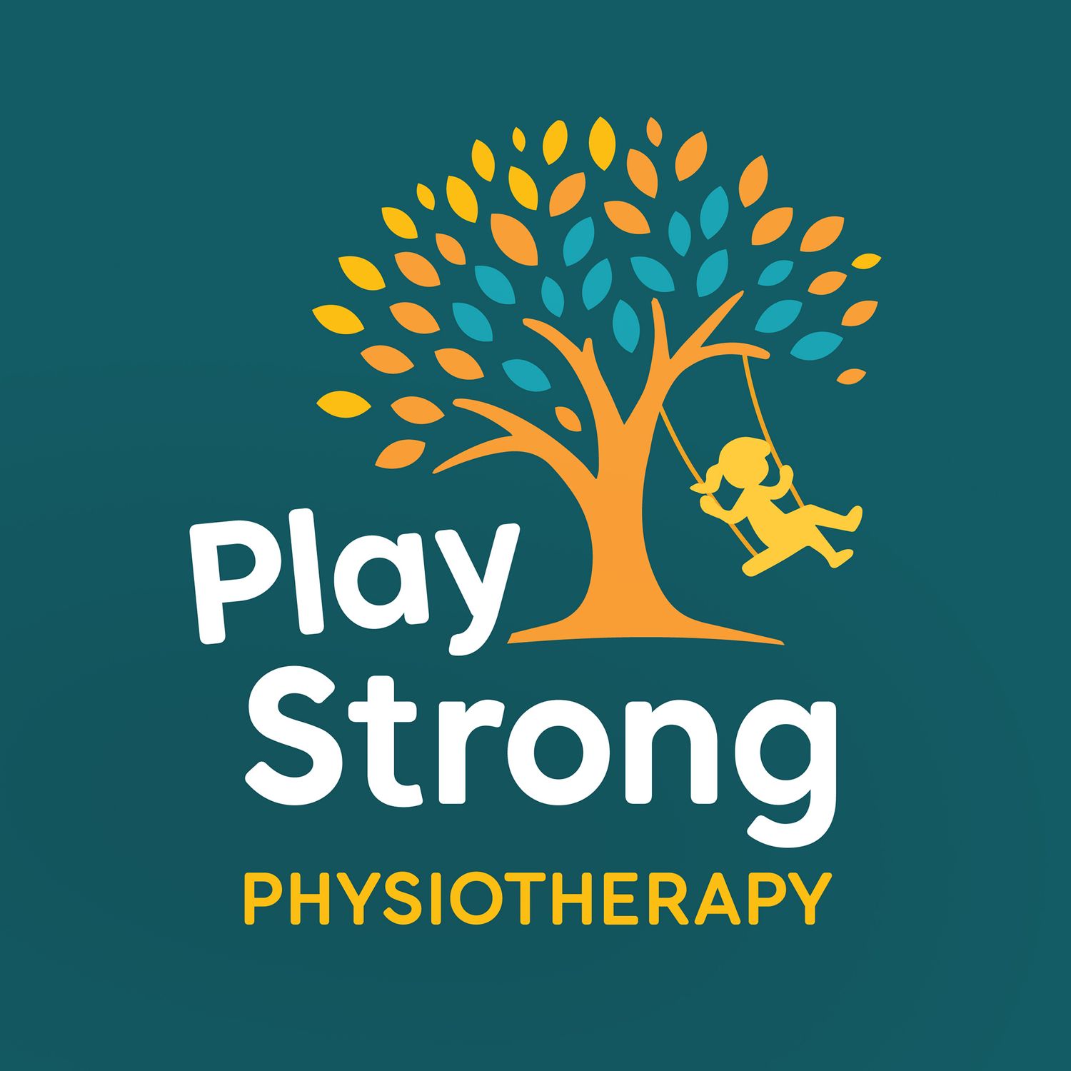 Creative branding for Play Strong Physiotherapy logo.