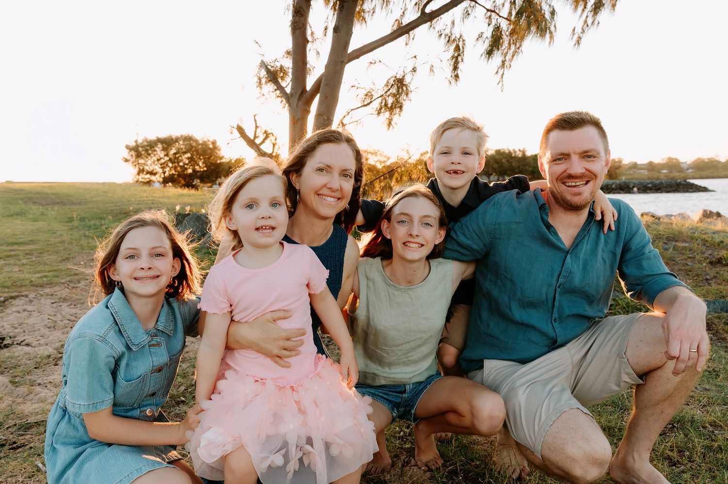 Brisbane family photography on bayside beach of Raby Bay.