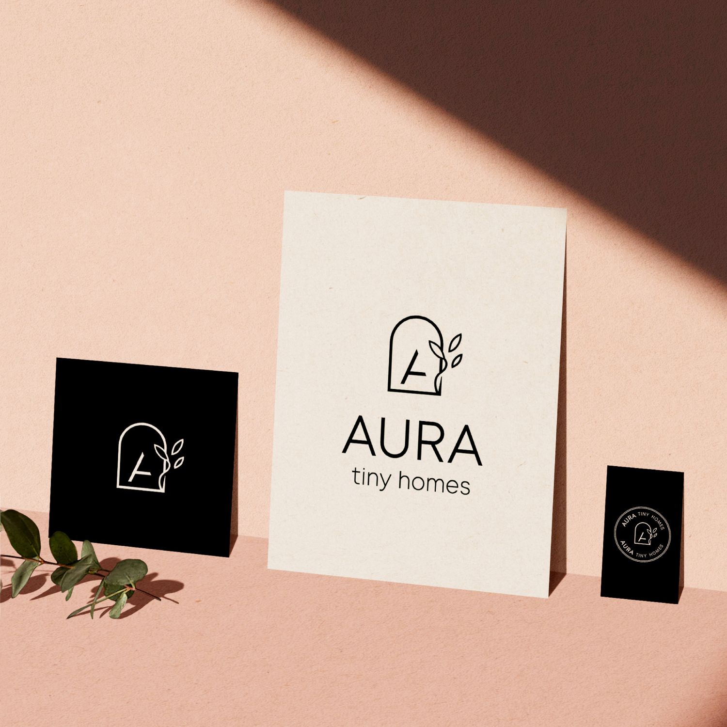 Brisbane branding design and logo for Aura Tiny Homes.
