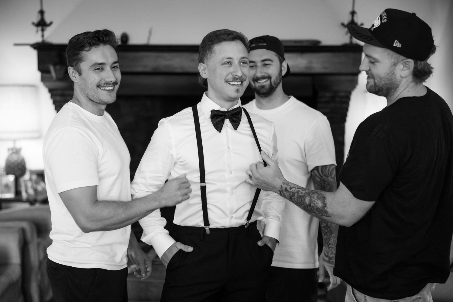 A group of dancers enjoying a lively swing dance social with partners in vintage-inspired attire.