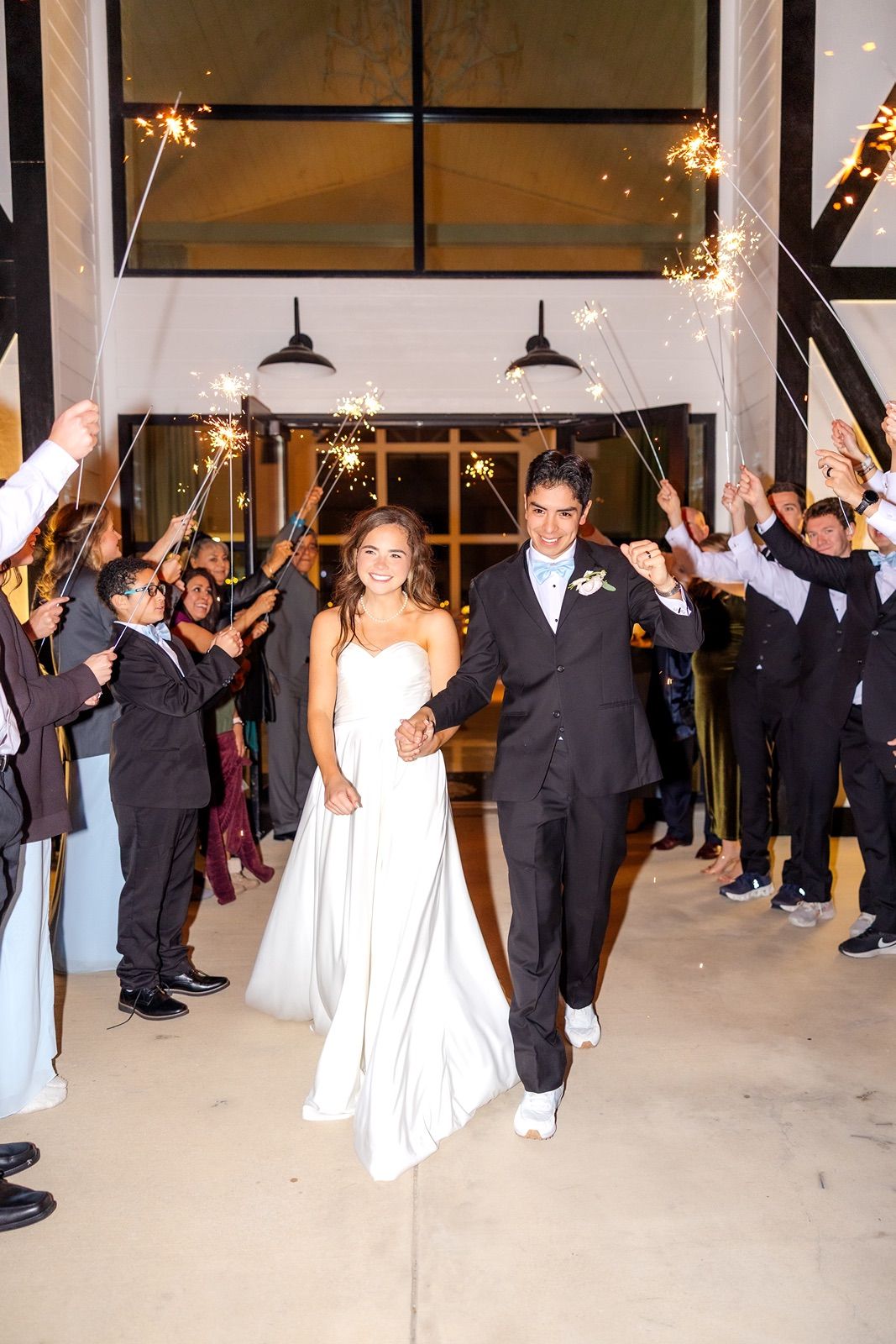 Sparkler exit at the gardenia venue