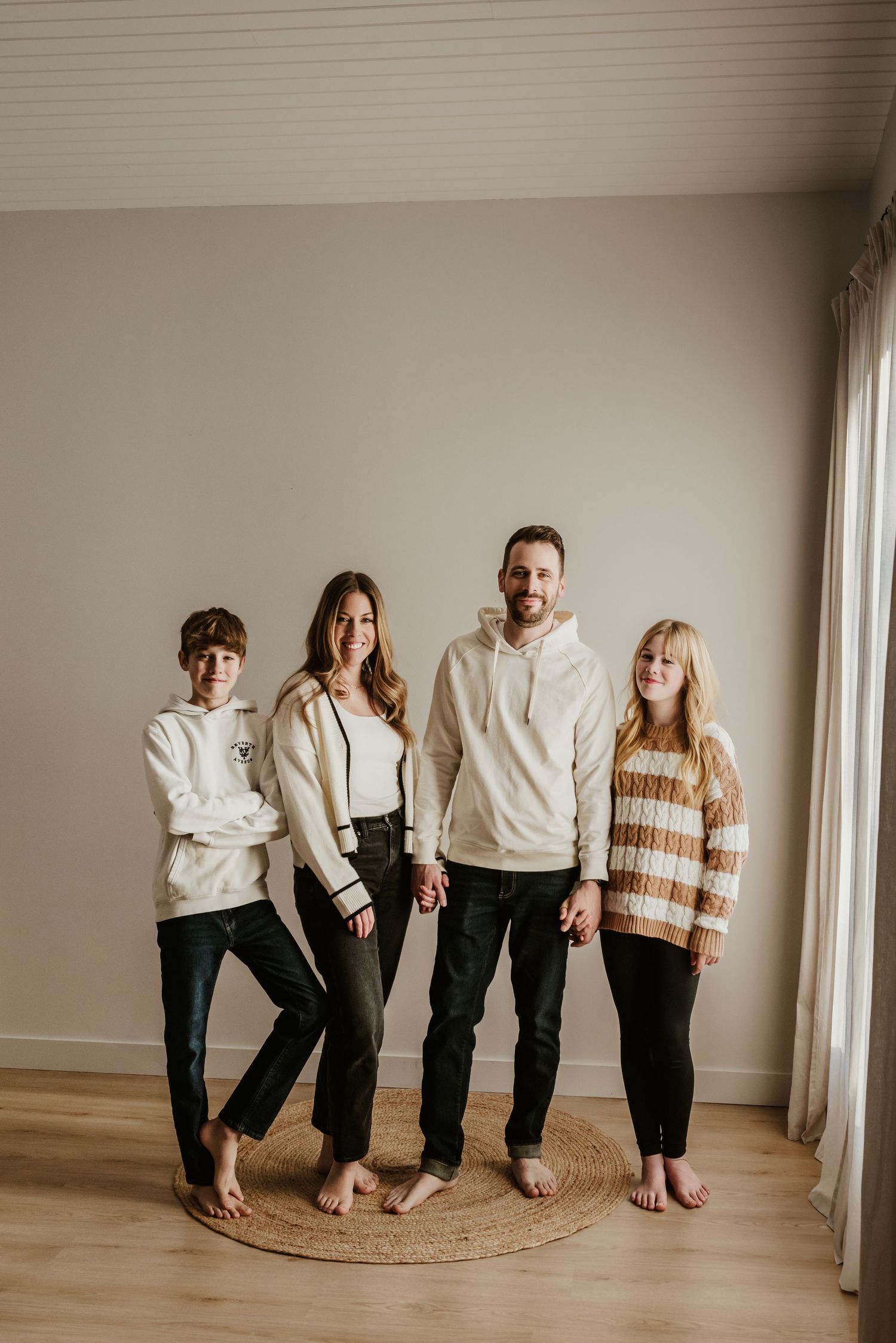 Studio family photography in Edmonton, Alberta, emphasizing warmth, love, and togetherness in portraits.