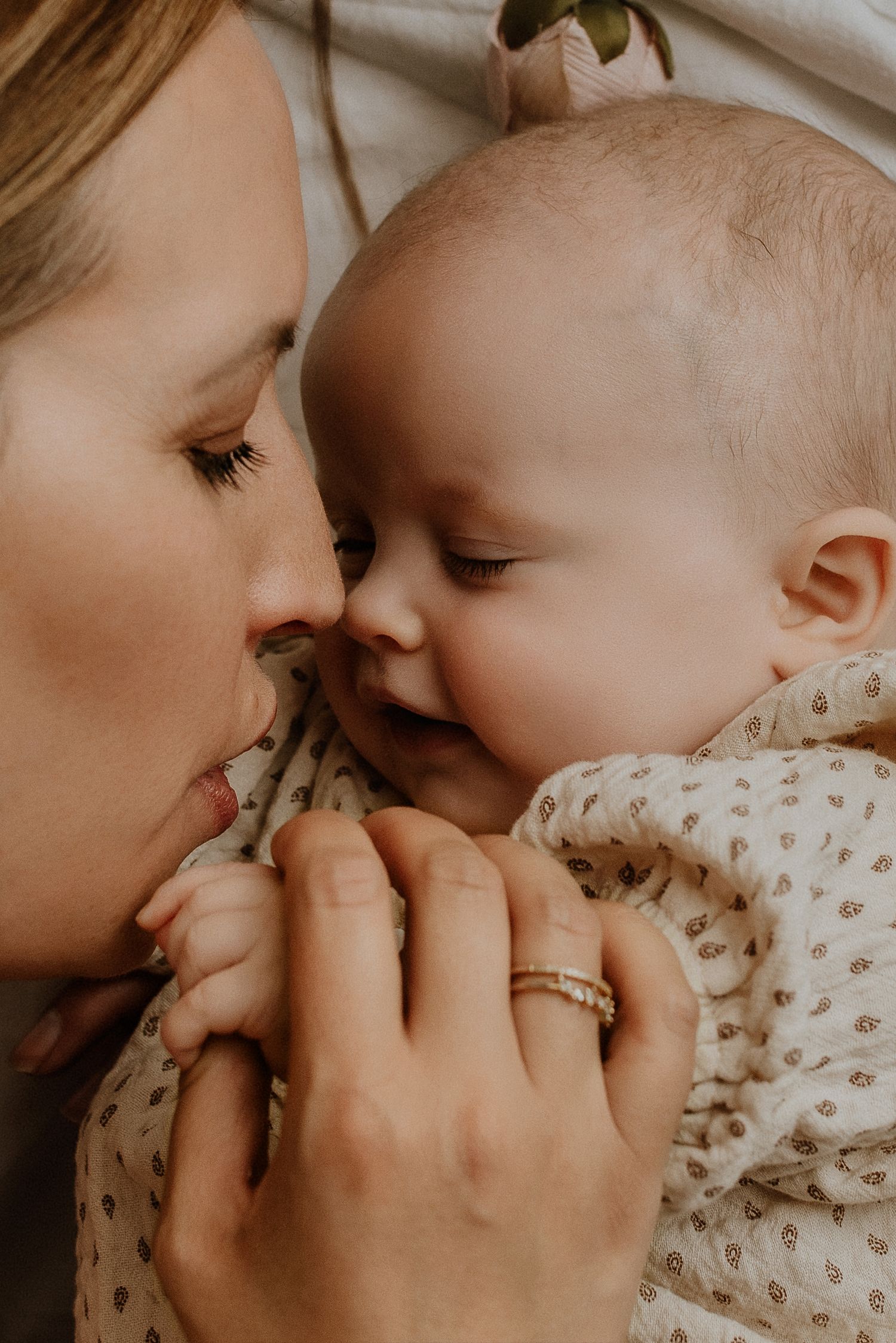 Studio newborn photography session in Edmonton, Alberta, capturing tiny details and family memories.