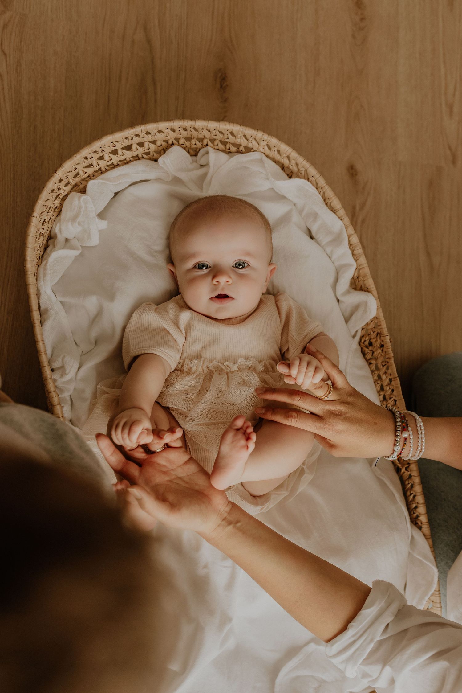 Studio newborn photography session in Edmonton, Alberta, capturing tiny details and family memories.