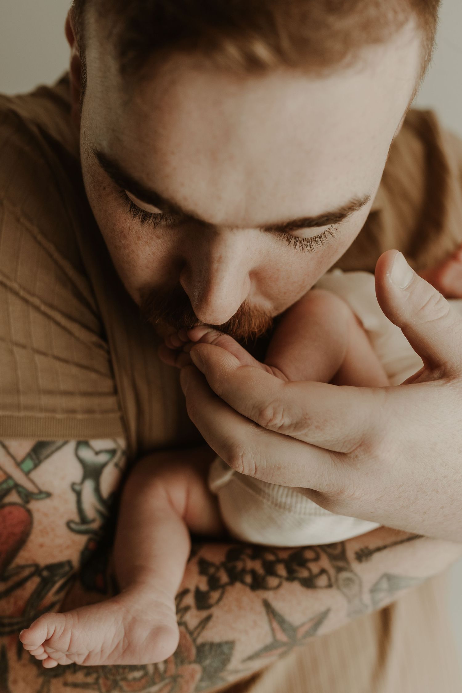 Sleeping newborn in studio photography session in Edmonton, Alberta, capturing peaceful early life moments.